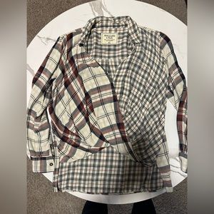 Plaid Abercrombie long sleeve top